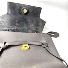 Celine Micro Belt Bag Gray Leather Handbag Shoulder Crossbody